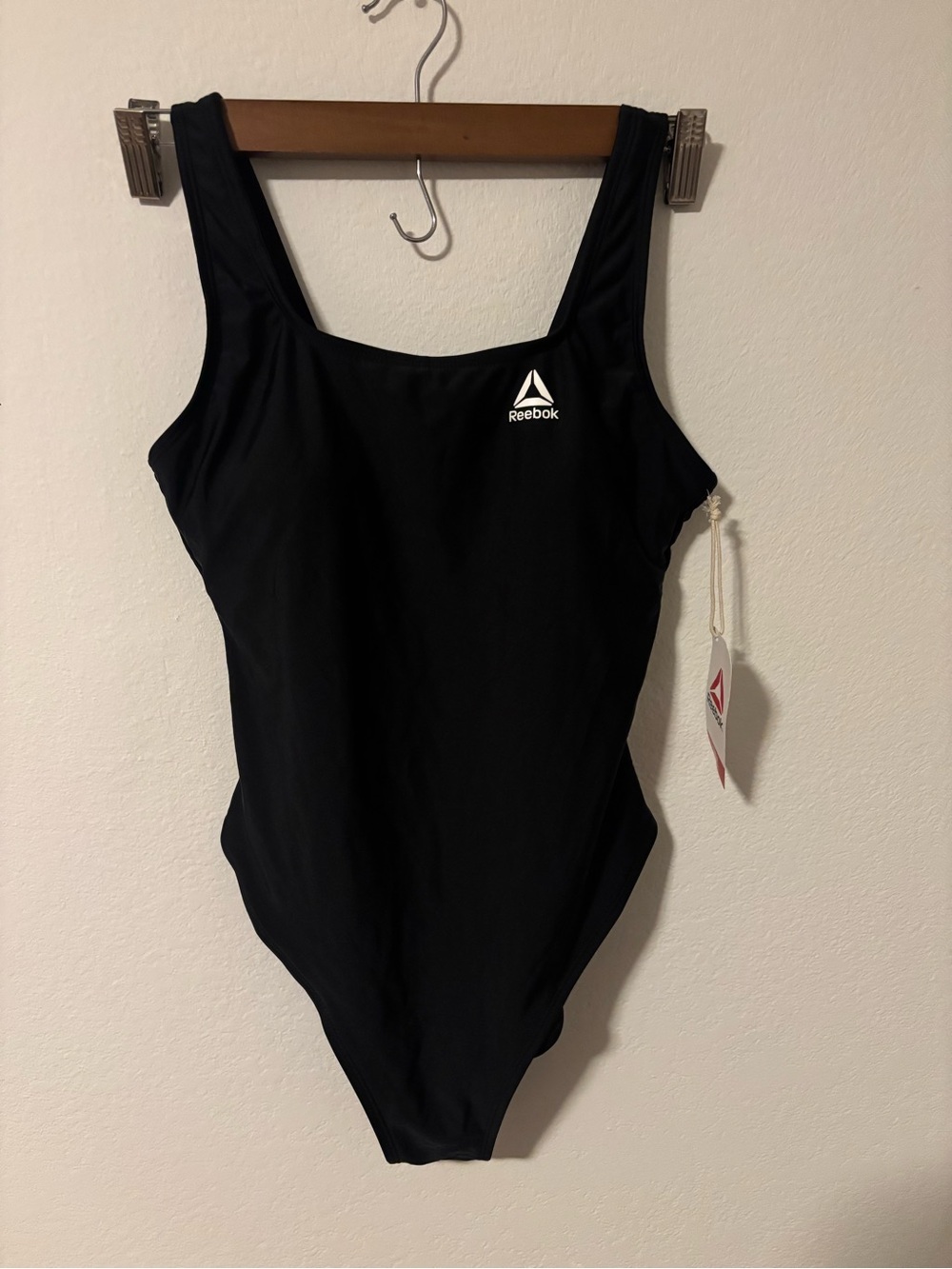 Reebok Black Athletic One-Piece Swimwear